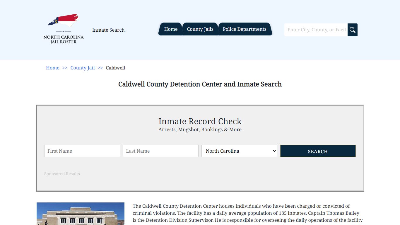 Caldwell County Detention Center and Inmate Search | North Carolina ...